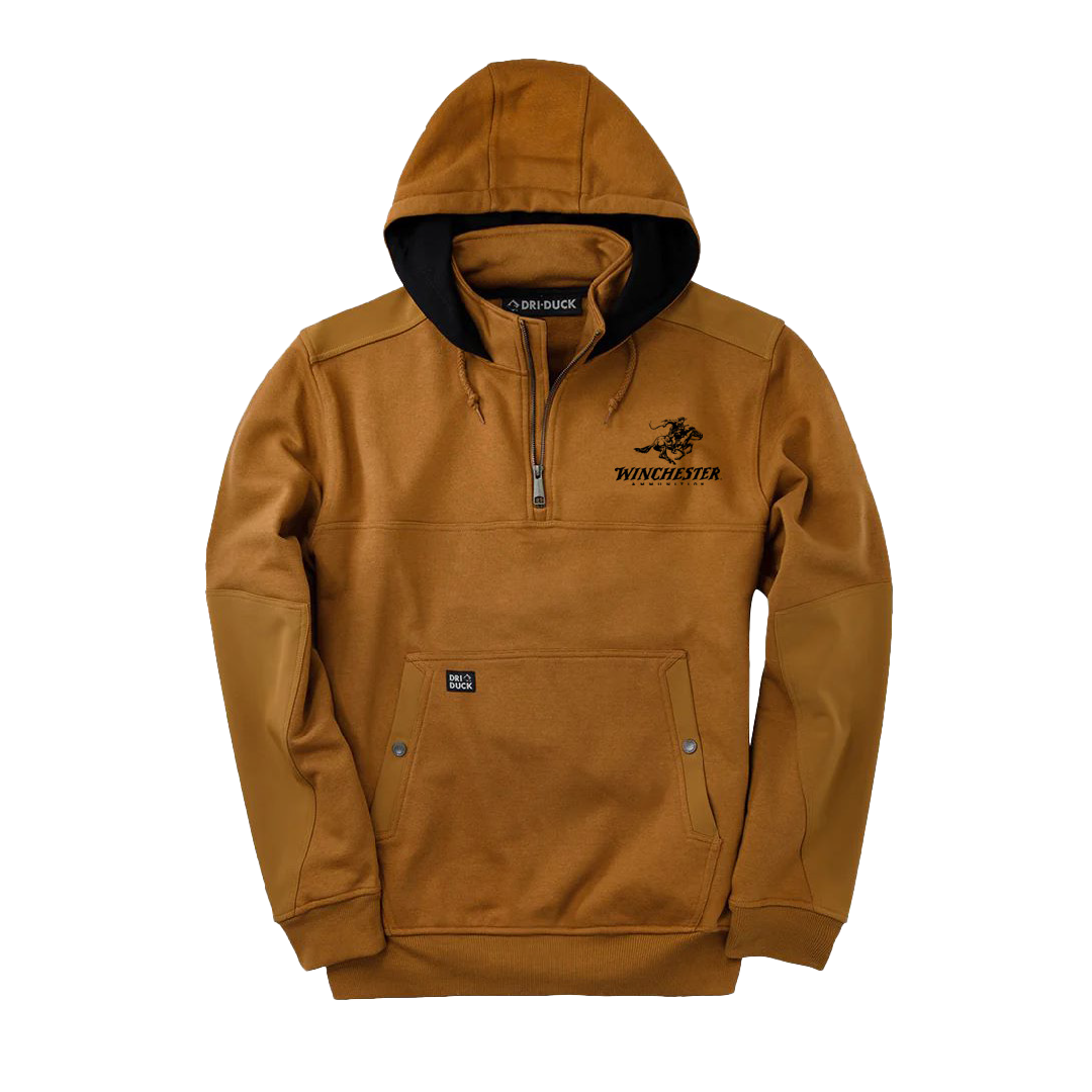 Hooded top quarter zip